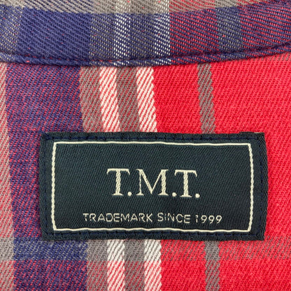 【中古品】【メンズ】 TMT ティーエムティー HEAVY FLANNEL CHECK SHIRT 140-260104-WA-09-iwa サイズ：S カラー：レッド系 万代Net店
