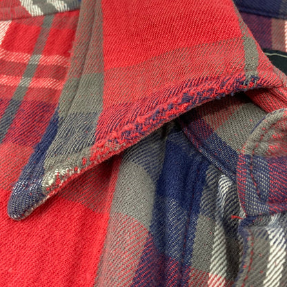 【中古品】【メンズ】 TMT ティーエムティー HEAVY FLANNEL CHECK SHIRT 140-260104-WA-09-iwa サイズ：S カラー：レッド系 万代Net店