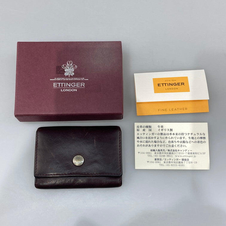 【中古品】【メンズ】 ETTINGER エッティンガー レザーコインケース 201-260423-WA-02-iwa 万代Net店