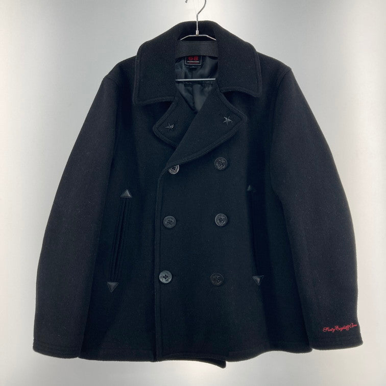 【中古品】【メンズ】 68&brothers シックスティエイトアンドブラザーズ Pコート アウター 147-260105-WA-01-iwa サイズ：L カラー：ブラック 万代Net店