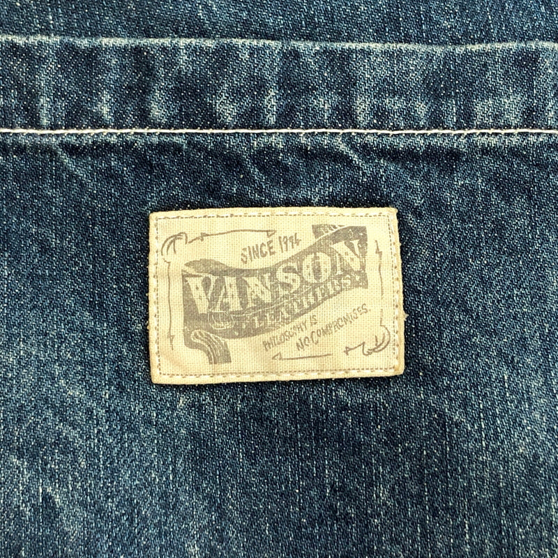 【中古品】【メンズ】 VANSON バンソン NVAO-301 デニム刺繍オールインワン つなぎ フライングスター ワークウエア 145-260706-rs-02-fur サイズ：不明 カラー：インディゴ 万代Net店