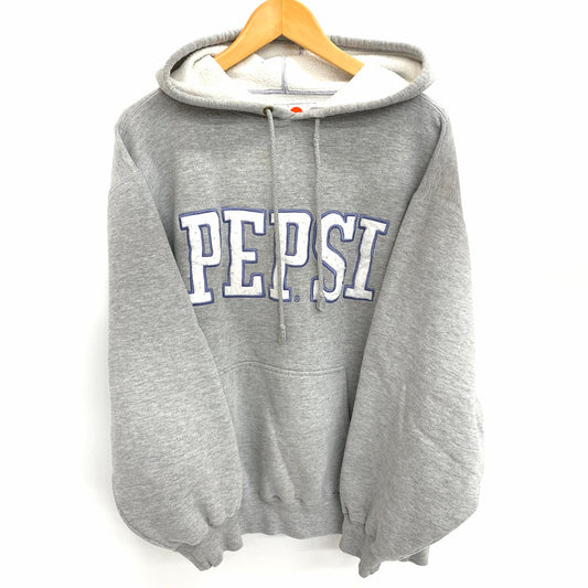 【現状渡し品】【メンズ】 NOTHING ELSE IS A PEPSI ナッシング・エルス・イズ・ア・ペプシ ペプシコーラ アドバタイジング スウェットプルオーバーパーカー 146-260112-yu-06-fur サイズ：XL カラー：グレー 万代Net店