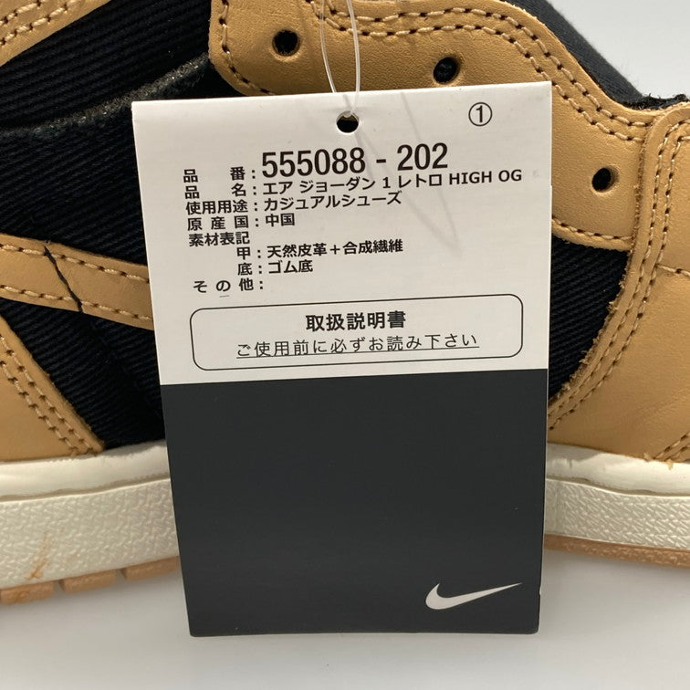 【中古美品】【メンズ】 NIKE ナイキ 555088-202 AIR JORDAN 1 RETRO HIGH OG VACHETTA TAN スニーカー 160-260423-WA-03-iwa サイズ：27.5cm カラー：VACHETTA TAN/BLACK-SAIL 万代Net店