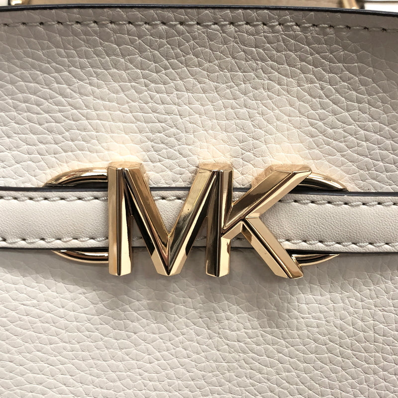 【中古品】【レディース】 MICHAEL KORS マイケルコース Reed Large Leather Belted Satchel 35S3G6RS3T ハンドバッグ 鞄 188-260706-rs-05-fur カラー：アイボリー 万代Net店