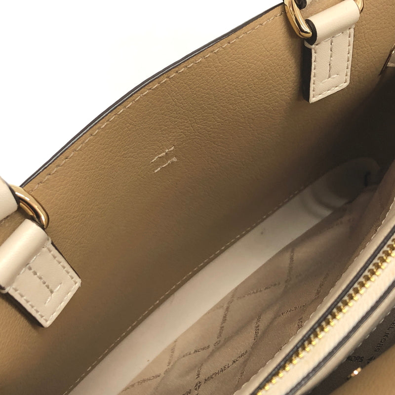 【中古品】【レディース】 MICHAEL KORS マイケルコース Reed Large Leather Belted Satchel 35S3G6RS3T ハンドバッグ 鞄 188-260706-rs-05-fur カラー：アイボリー 万代Net店