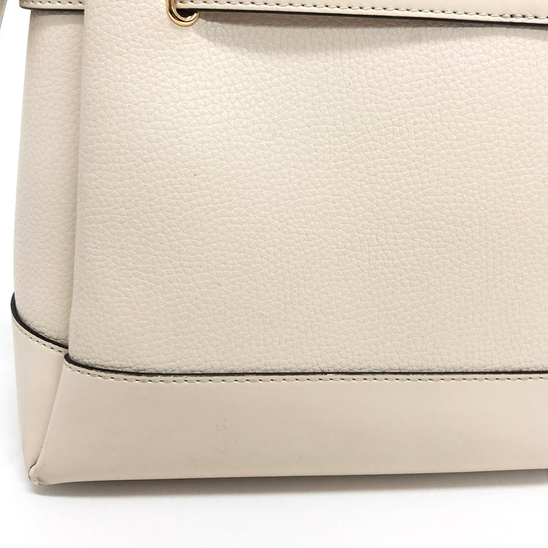【中古品】【レディース】 MICHAEL KORS マイケルコース Reed Large Leather Belted Satchel 35S3G6RS3T ハンドバッグ 鞄 188-260706-rs-05-fur カラー：アイボリー 万代Net店