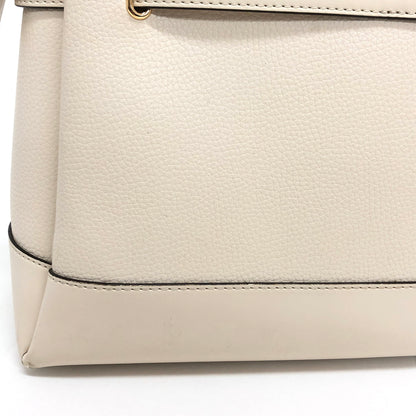 【中古品】【レディース】 MICHAEL KORS マイケルコース Reed Large Leather Belted Satchel 35S3G6RS3T ハンドバッグ 鞄 188-260706-rs-05-fur カラー：アイボリー 万代Net店