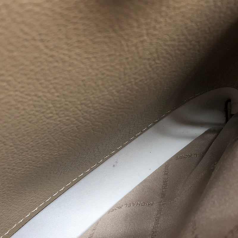 【中古品】【レディース】 MICHAEL KORS マイケルコース Reed Large Leather Belted Satchel 35S3G6RS3T ハンドバッグ 鞄 188-260706-rs-05-fur カラー：アイボリー 万代Net店