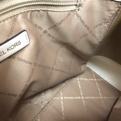 【中古品】【レディース】 MICHAEL KORS マイケルコース Reed Large Leather Belted Satchel 35S3G6RS3T ハンドバッグ 鞄 188-260706-rs-05-fur カラー：アイボリー 万代Net店