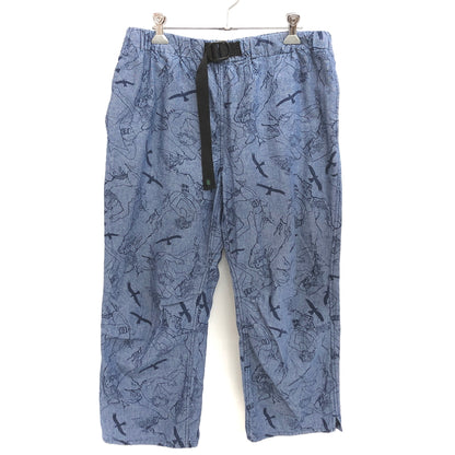 【中古品】【メンズ】 WILD THINGS ワイルドシングス CROPPED PANTS 7分丈パンツ ボトムス 総柄 155-260706-rs-07-fur サイズ：L カラー：ブルー 万代Net店