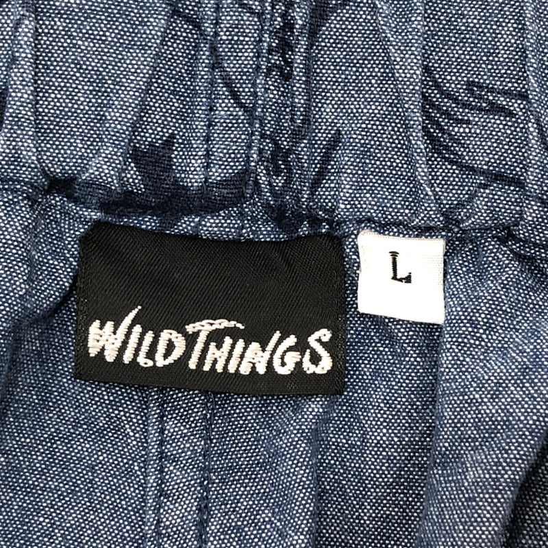 【中古品】【メンズ】 WILD THINGS ワイルドシングス CROPPED PANTS 7分丈パンツ ボトムス 総柄 155-260706-rs-07-fur サイズ：L カラー：ブルー 万代Net店