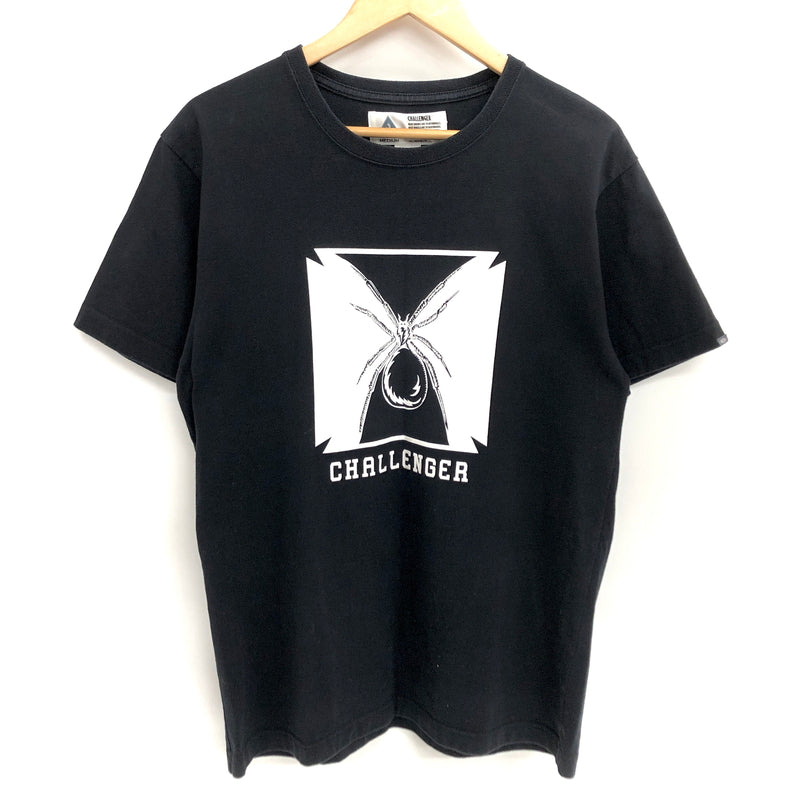 【中古品】【メンズ】 CHALLENGER チャレンジャー SPIDER PRINT S/S TEE スパイダー プリント 半袖 Tシャツ トップス 142-260706-rs-08-fur サイズ：M カラー：ブラック 万代Net店