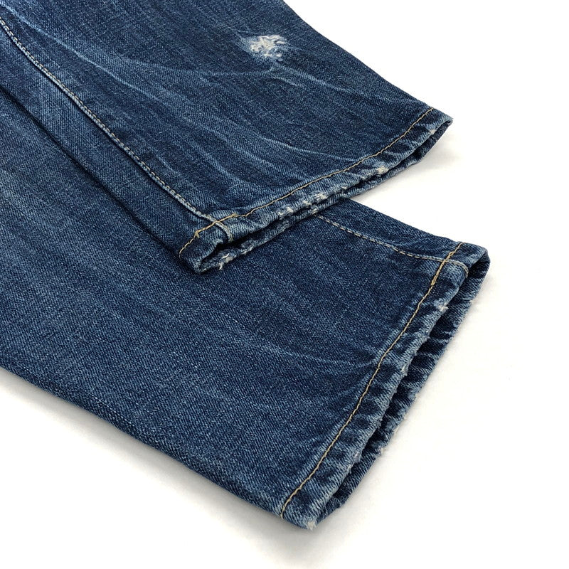 【現状渡し品】【レディース】 DSQUARED2 ディースクエアード Cropped Jeans デニムパンツ クロップド丈 ペイント ダメージ加工 ジーンズ ボトムス 152-241213-rs-04-fur サイズ：40 カラー：インディゴ 万代Net店