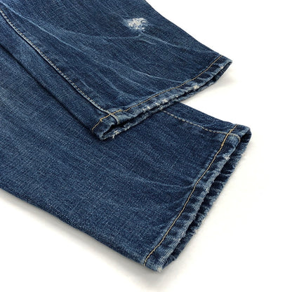 【現状渡し品】【レディース】 DSQUARED2 ディースクエアード Cropped Jeans デニムパンツ クロップド丈 ペイント ダメージ加工 ジーンズ ボトムス 152-241213-rs-04-fur サイズ：40 カラー：インディゴ 万代Net店