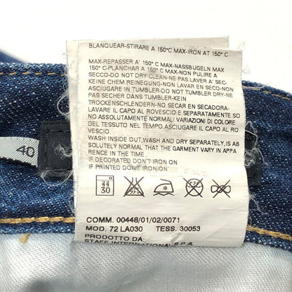 【現状渡し品】【レディース】 DSQUARED2 ディースクエアード Cropped Jeans デニムパンツ クロップド丈 ペイント ダメージ加工 ジーンズ ボトムス 152-241213-rs-04-fur サイズ：40 カラー：インディゴ 万代Net店