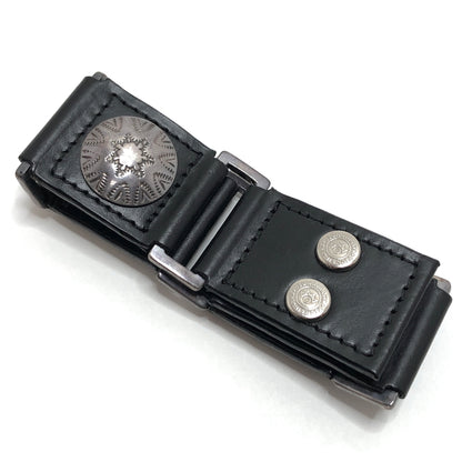 【中古品】【メンズ】 TSUNAIHAIYA ツナイハイヤ Cracasso Bracelet クラカッソ ブレスレット レザーブレスレット コンチョ アクセサリー 193-260929-rs-01-fur サイズ：L カラー：ブラック 万代Net店