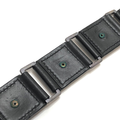 【中古品】【メンズ】 TSUNAIHAIYA ツナイハイヤ Cracasso Bracelet クラカッソ ブレスレット レザーブレスレット コンチョ アクセサリー 193-260929-rs-01-fur サイズ：L カラー：ブラック 万代Net店