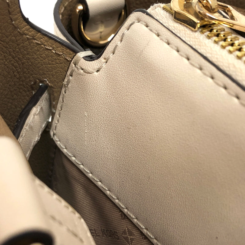 【中古品】【レディース】 MICHAEL KORS マイケルコース Reed Large Leather Belted Satchel 35S3G6RS3T ハンドバッグ 鞄 188-260706-rs-05-fur カラー：アイボリー 万代Net店