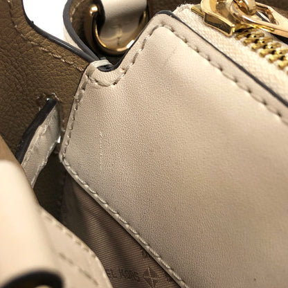【中古品】【レディース】 MICHAEL KORS マイケルコース Reed Large Leather Belted Satchel 35S3G6RS3T ハンドバッグ 鞄 188-260706-rs-05-fur カラー：アイボリー 万代Net店