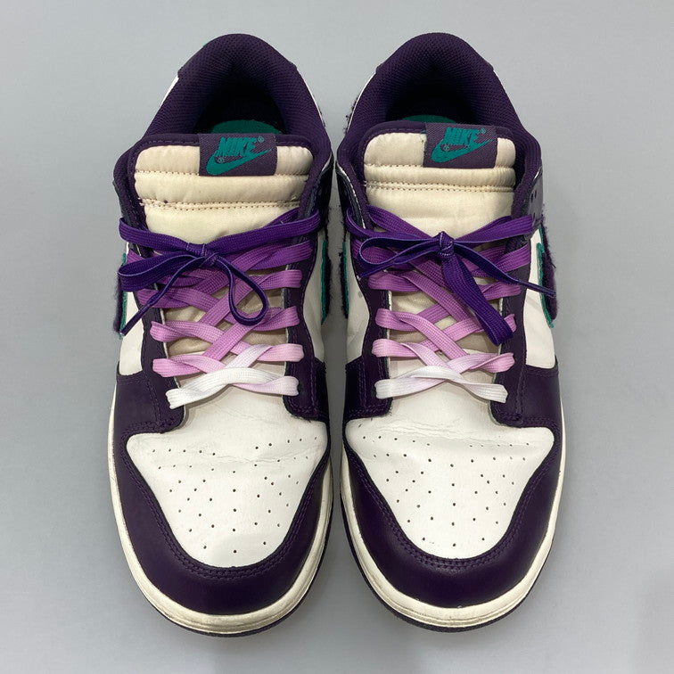 【中古品】【メンズ】 NIKE ナイキ DQ7683-100 DUNK LOW RETRO CHENILLE SWOOSH GRAND PURPLE スニーカー 本体のみ 160-260424-WA-03-iwa サイズ：29cm カラー：パープル グリーン ホワイト 万代Net店