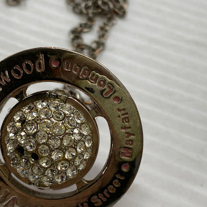 【現状渡し品】【メンズ/レディース】 VIVIENNE WESTWOOD ヴィヴィアンウエストウッド PAVE 3D ORB NECKLACE パヴェ オーブ ネックレス アクセサリー 192-261013-kh-13-izu カラー：シルバー×ピンク 万代Net店