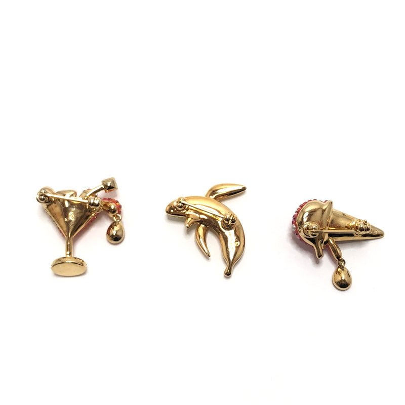 【中古品】【レディース】 SWAROVSKI スワロフスキー NO REGRETS BROOCH SET カクテル アイスクリーム バナナ ブローチ ３点セット アクセサリー 193-260929-rs-02-fur カラー：マルチカラー 万代Net店