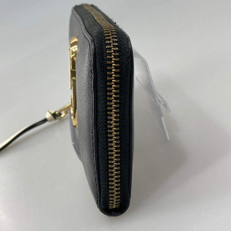 【中古品】【レディース】 MARC JACOBS マークジェイコブス 長財布 201-260424-WA-04-iwa カラー：ブラック グレー 万代Net店
