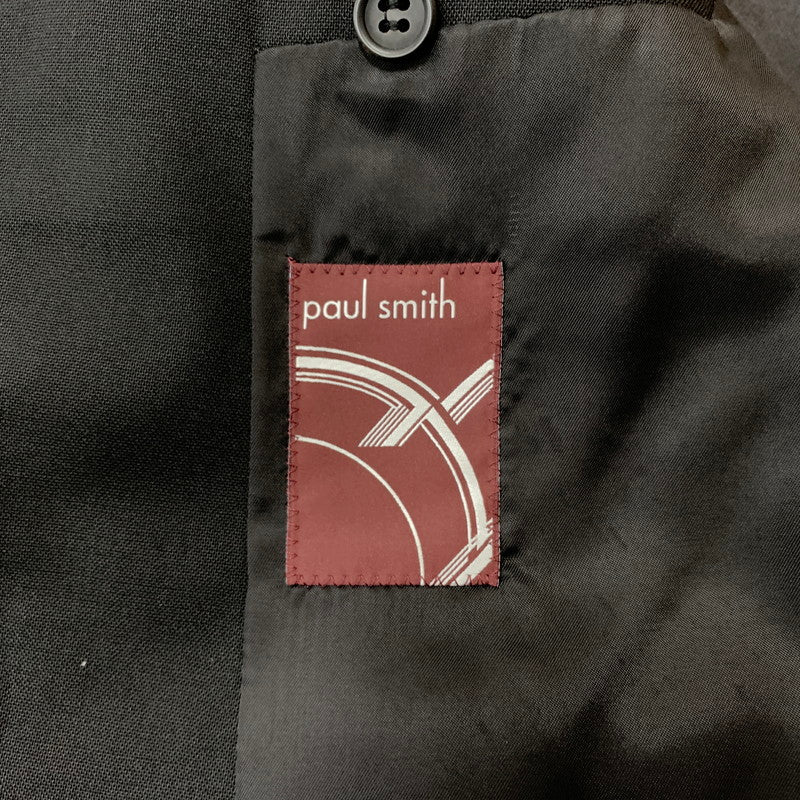 【現状渡し品】【メンズ】 Paul Smith ポールスミス 50TH 2PIECE SET PU SUIT 50周年 2ピース セットアップ スーツ トップス ボトムス ジャケット 141-260602-ko-23-tei サイズ：M カラー：ブラック 万代Net店