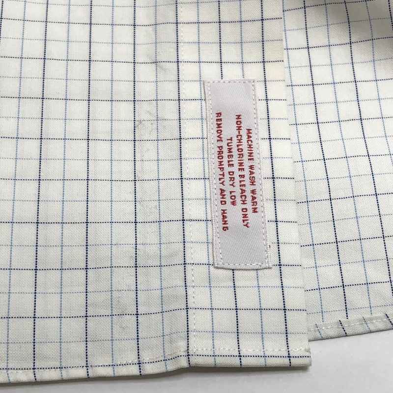 【現状渡し品】【メンズ】 Brooks Brothers ブルックスブラザーズ 90S L/S CHECK SHIRT チェックシャツ 長袖 トップス ヴィンテージ 146-260420-rs-03-fur サイズ：17-6/7 カラー：ホワイト/ブルー系 万代Net店