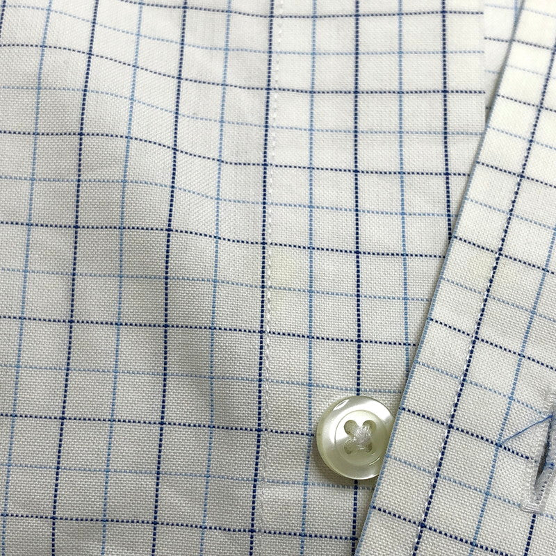 【現状渡し品】【メンズ】 Brooks Brothers ブルックスブラザーズ 90S L/S CHECK SHIRT チェックシャツ 長袖 トップス ヴィンテージ 146-260420-rs-03-fur サイズ：17-6/7 カラー：ホワイト/ブルー系 万代Net店