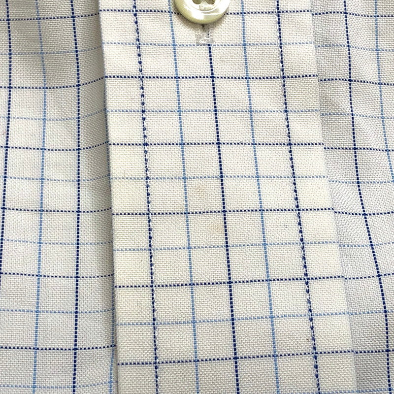 【現状渡し品】【メンズ】 Brooks Brothers ブルックスブラザーズ 90S L/S CHECK SHIRT チェックシャツ 長袖 トップス ヴィンテージ 146-260420-rs-03-fur サイズ：17-6/7 カラー：ホワイト/ブルー系 万代Net店