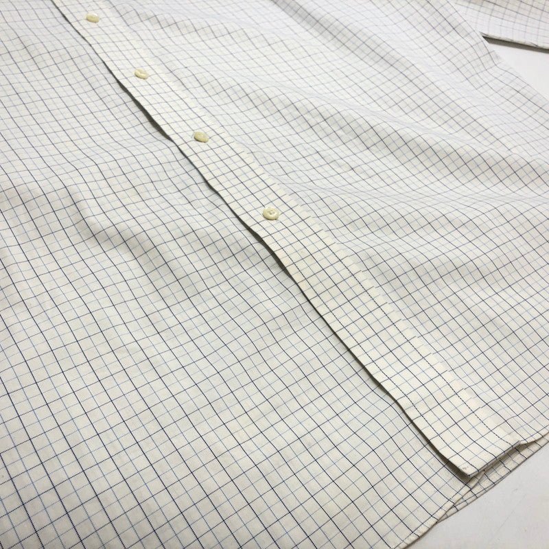 【現状渡し品】【メンズ】 Brooks Brothers ブルックスブラザーズ 90S L/S CHECK SHIRT チェックシャツ 長袖 トップス ヴィンテージ 146-260420-rs-03-fur サイズ：17-6/7 カラー：ホワイト/ブルー系 万代Net店