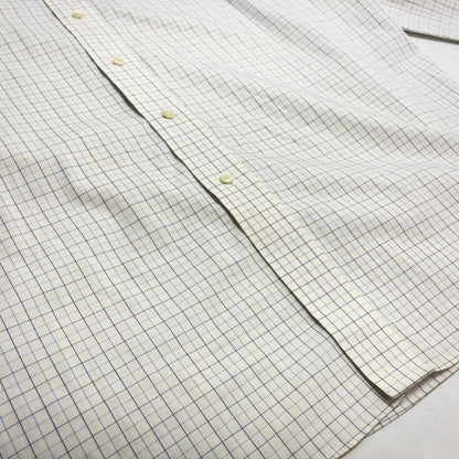 【現状渡し品】【メンズ】 Brooks Brothers ブルックスブラザーズ 90S L/S CHECK SHIRT チェックシャツ 長袖 トップス ヴィンテージ 146-260420-rs-03-fur サイズ：17-6/7 カラー：ホワイト/ブルー系 万代Net店