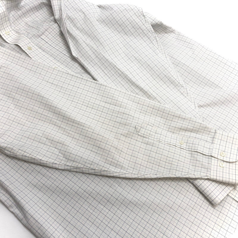 【現状渡し品】【メンズ】 Brooks Brothers ブルックスブラザーズ 90S L/S CHECK SHIRT チェックシャツ 長袖 トップス ヴィンテージ 146-260420-rs-03-fur サイズ：17-6/7 カラー：ホワイト/ブルー系 万代Net店