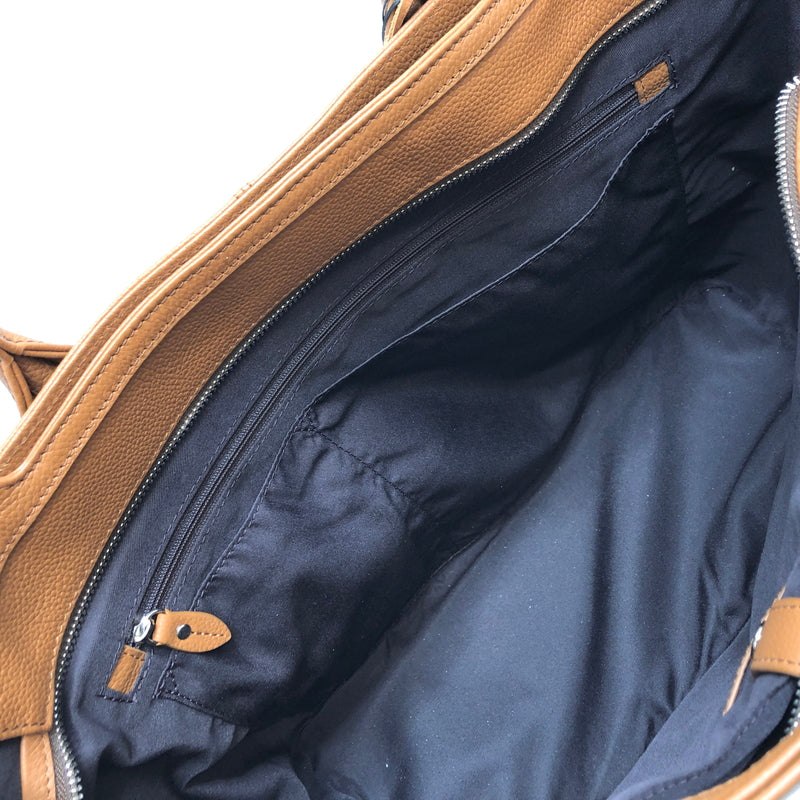 【中古美品】【メンズ/レディース】 JOYA ジョヤ COW LEATHER TOTE BAG J4010 トートバッグ 牛革 鞄 188-260929-rs-04-fur カラー：キャメル 万代Net店