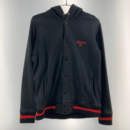 【中古品】【メンズ】 X-LARGE SNAP FRONT SWEAT HOODIE 0123203 ブルゾン 142-260106-WA-03-iwa サイズ：M カラー：ブラック レッド 万代Net店