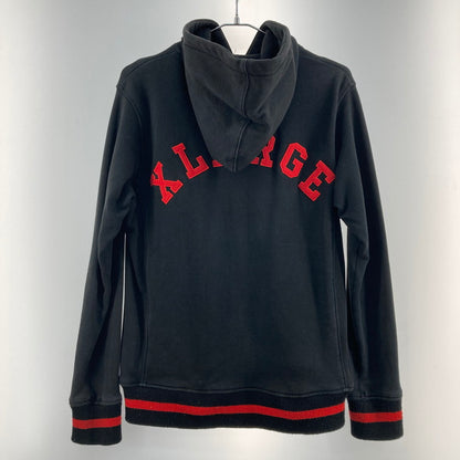 【中古品】【メンズ】 X-LARGE SNAP FRONT SWEAT HOODIE 0123203 ブルゾン 142-260106-WA-03-iwa サイズ：M カラー：ブラック レッド 万代Net店