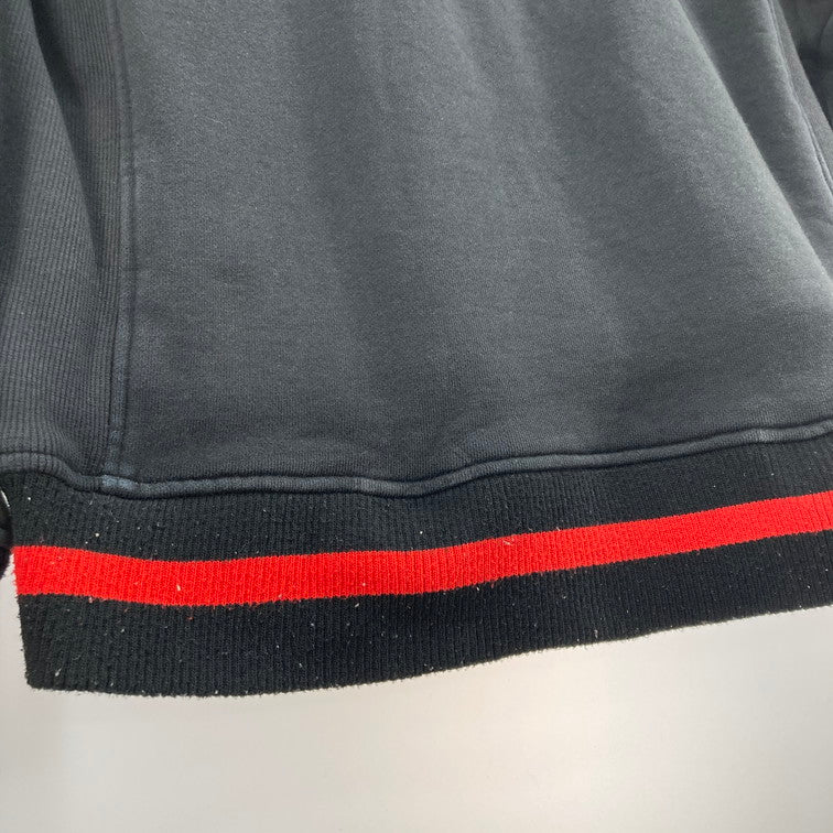 【中古品】【メンズ】 X-LARGE SNAP FRONT SWEAT HOODIE 0123203 ブルゾン 142-260106-WA-03-iwa サイズ：M カラー：ブラック レッド 万代Net店