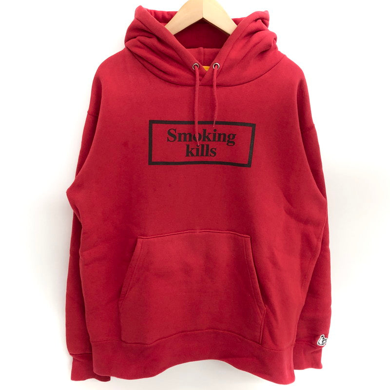 【現状渡し品】【メンズ】 FR2 エフアールツー Smoking kills HOODIE SWEATSHIRT フーディ パーカー 長袖 トップス 142-260420-rs-05-fur サイズ：XL カラー：レッド 万代Net店