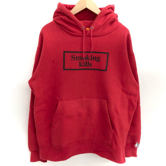 【現状渡し品】【メンズ】 FR2 エフアールツー Smoking kills HOODIE SWEATSHIRT フーディ パーカー 長袖 トップス 142-260420-rs-05-fur サイズ：XL カラー：レッド 万代Net店