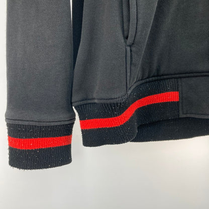 【中古品】【メンズ】 X-LARGE SNAP FRONT SWEAT HOODIE 0123203 ブルゾン 142-260106-WA-03-iwa サイズ：M カラー：ブラック レッド 万代Net店