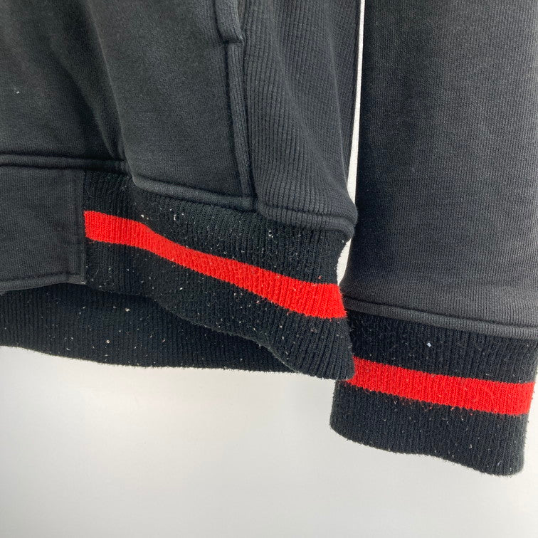 【中古品】【メンズ】 X-LARGE SNAP FRONT SWEAT HOODIE 0123203 ブルゾン 142-260106-WA-03-iwa サイズ：M カラー：ブラック レッド 万代Net店