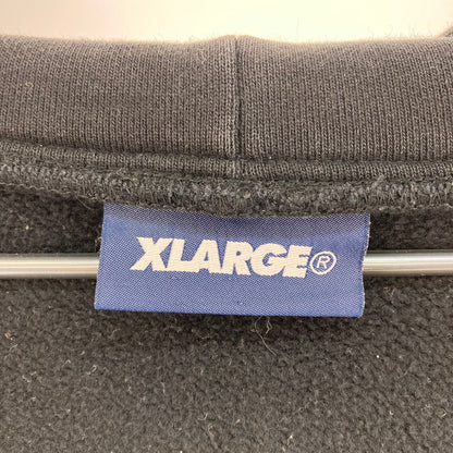 【中古品】【メンズ】 X-LARGE SNAP FRONT SWEAT HOODIE 0123203 ブルゾン 142-260106-WA-03-iwa サイズ：M カラー：ブラック レッド 万代Net店