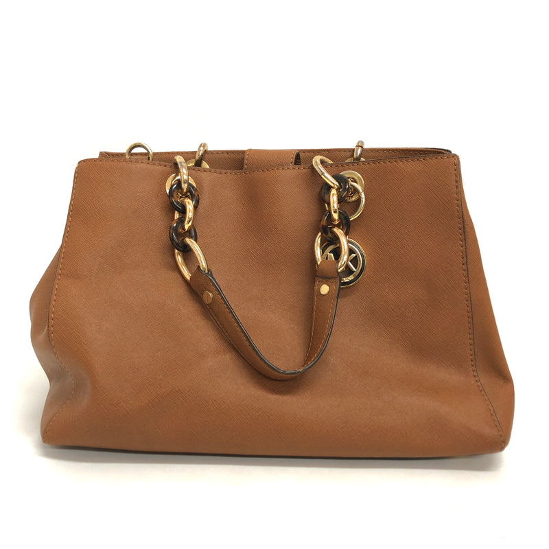 【現状渡し品】【レディース】 MICHAEL KORS マイケルコース Cynthia ミディアム サッチェル 30S3TCYS2L ハンドバッグ ショルダーバッグ 鞄 188-260929-rs-06-fur カラー：ブラウン 万代Net店