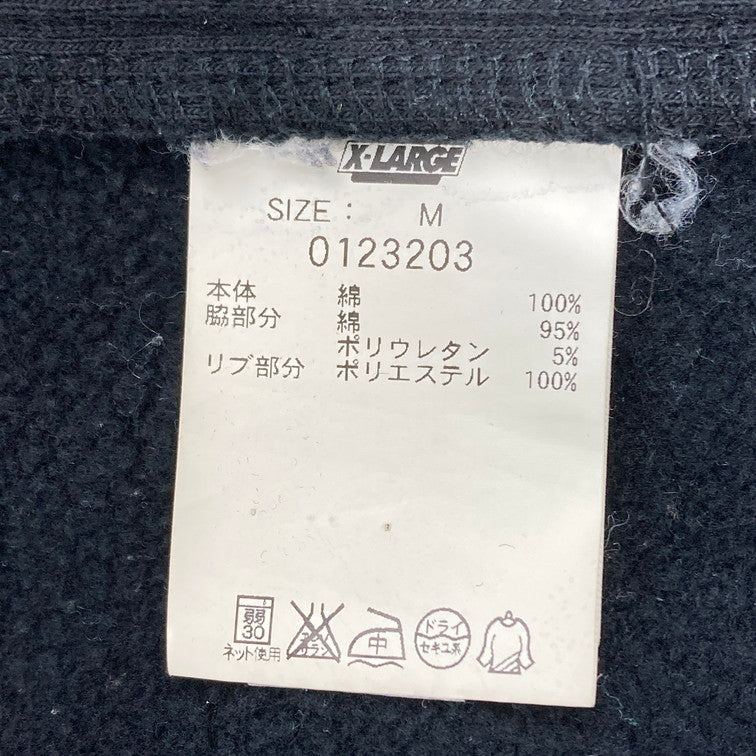 【中古品】【メンズ】 X-LARGE SNAP FRONT SWEAT HOODIE 0123203 ブルゾン 142-260106-WA-03-iwa サイズ：M カラー：ブラック レッド 万代Net店