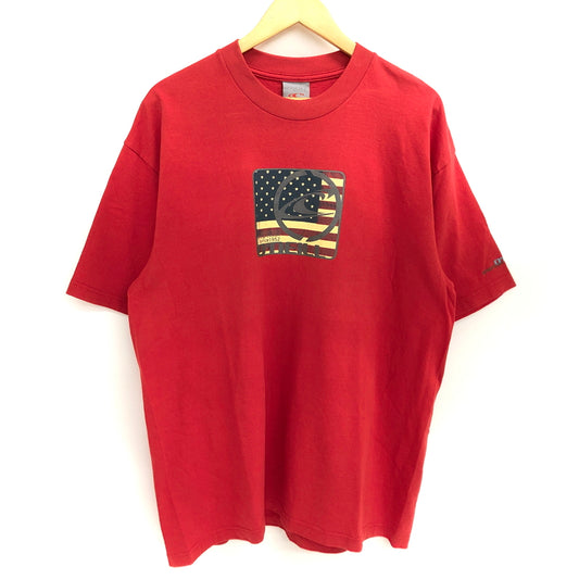 【中古品】【メンズ】 O'NEILL オニール S/S TEE 星条旗 半袖 Tシャツ トップス 古着 ヴィンテージ 146-260708-rs-01-fur サイズ：XL カラー：レッド 万代Net店