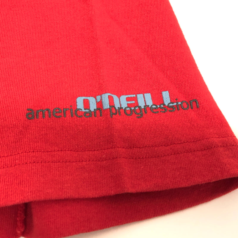 【中古品】【メンズ】 O'NEILL オニール S/S TEE 星条旗 半袖 Tシャツ トップス 古着 ヴィンテージ 146-260708-rs-01-fur サイズ：XL カラー：レッド 万代Net店