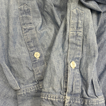 【中古品】【メンズ】 OLD STUSSY オールド ステューシー USA製 CHAMBRAY LS SHIRT シャンブレー ロングスリーブ シャツ トップス 142-260822-kh-02-izu サイズ：M カラー：ライトブルー 万代Net店