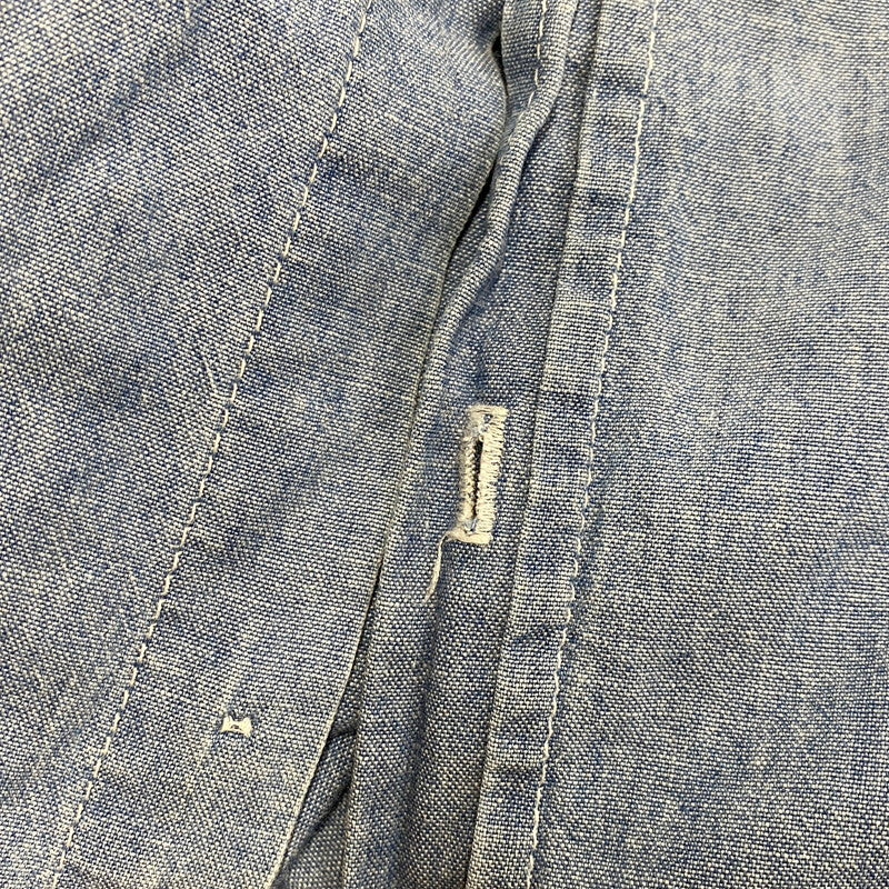 【中古品】【メンズ】 OLD STUSSY オールド ステューシー USA製 CHAMBRAY LS SHIRT シャンブレー ロングスリーブ シャツ トップス 142-260822-kh-02-izu サイズ：M カラー：ライトブルー 万代Net店