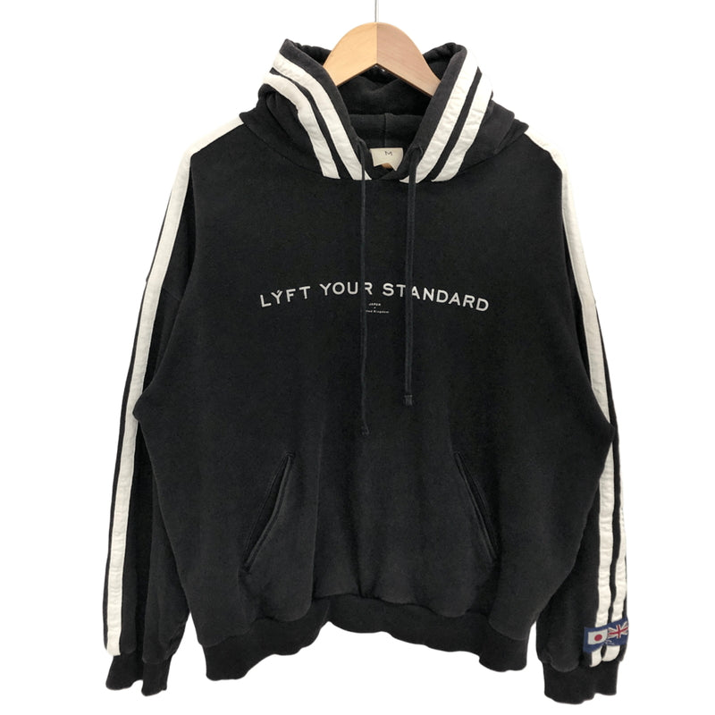 【現状渡し品】【メンズ】 LYFT リフト 2WAY STRETCH 2 LINE WARM PULLOVER HOODIE M-PK-0298 フーディ パーカー 2ライン 長袖 トップス 142-260708-rs-03-fur サイズ：M カラー：ブラック 万代Net店